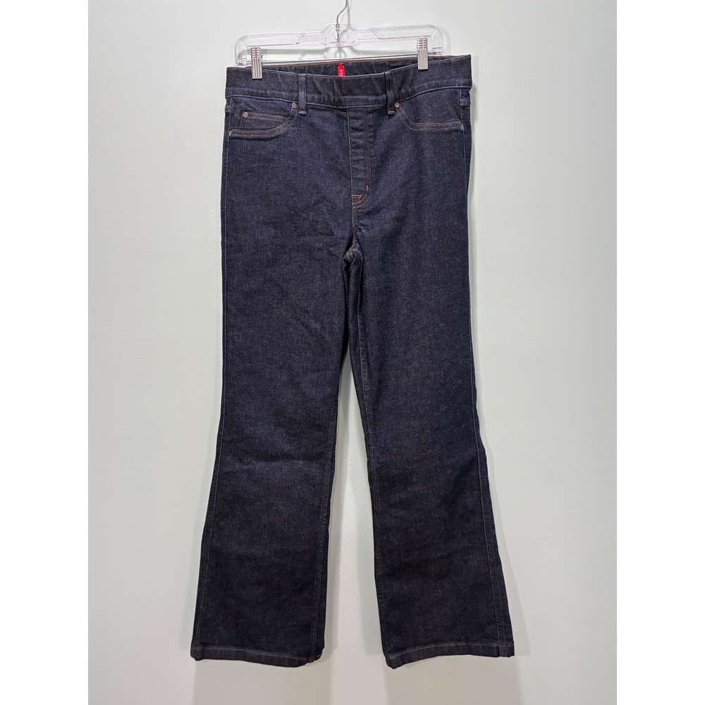 Spanx Flare Jeans Dark Wash Indigo Pull On High Rise Stretch XL